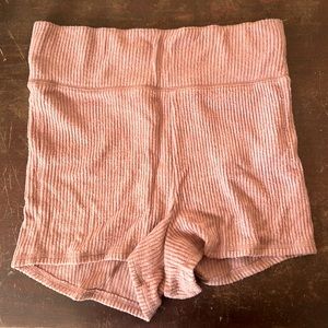 Abercrombie & Fitch medium pj bottom shorts in dusty pink
